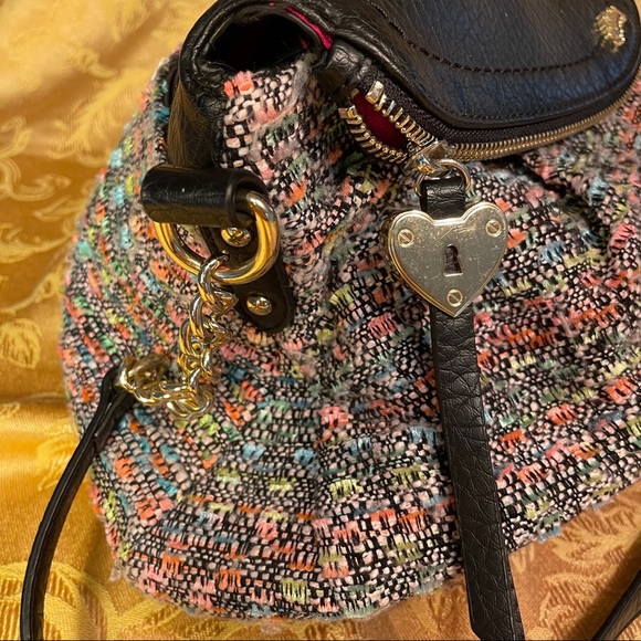 Juicy Couture Tweed and Leather Shoulder Bag - Picture 4 of 9